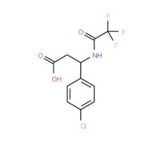 3-(4-Chlorophenyl)-3-[(2,2,2-trifluoroacetyl)-amino]propanoic acid (CAS 117291-25-5) - chemical structure image