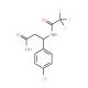 3-(4-Chlorophenyl)-3-[(2,2,2-trifluoroacetyl)-amino]propanoic acid (CAS 117291-25-5) - chemical structure image