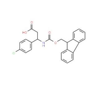 3-(4-Chlorophenyl)-3-{[(9H-fluoren-9-ylmethoxy)-carbonyl]amino}propanoic acid (CAS 194471-87-9) - chemical structure image