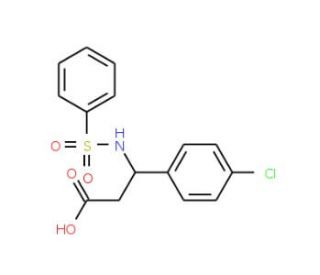 3-(4-chlorophenyl)-3-[(phenylsulfonyl)amino]propanoic acid - chemical structure image