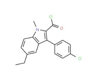 3-(4-Chlorophenyl)-5-ethyl-1-methyl-1H-indole-2-carbonyl chloride - chemical structure image