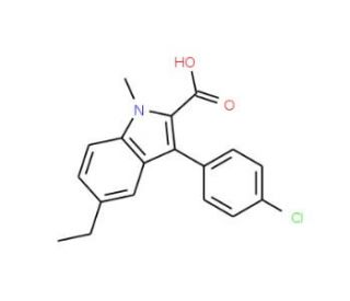 3-(4-Chlorophenyl)-5-ethyl-1-methyl-1H-indole-2-carboxylic acid - chemical structure image