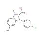 3-(4-Chlorophenyl)-5-ethyl-1-methyl-1H-indole-2-carboxylic acid - chemical structure image