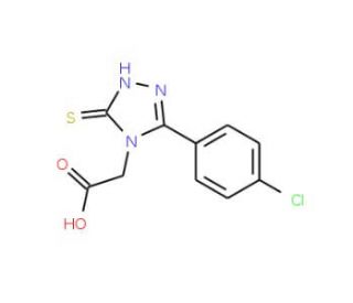 [3-(4-chlorophenyl)-5-mercapto-4H-1,2,4-triazol-4-yl]acetic acid - chemical structure image