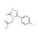 [3-(4-chlorophenyl)-5-mercapto-4H-1,2,4-triazol-4-yl]acetic acid - chemical structure image