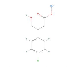 3-(4-Chlorophenyl-d4)-4-hydroxybutyric Acid Sodium Salt (CAS 1346600-25-6) - chemical structure image