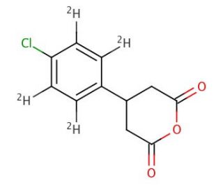 3-(4-Chlorophenyl-d4)glutaric Anhydride - chemical structure image
