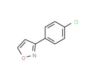 3-(4-Chlorophenyl)isoxazole (CAS 31301-39-0) - chemical structure image