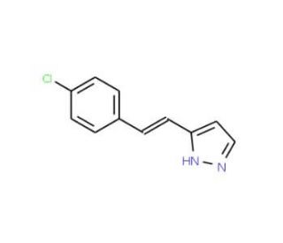 3-(4-Chlorostyryl)-1H-pyrazole - chemical structure image