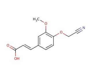 3-(4-Cyanomethoxy-3-methoxy-phenyl)-acrylic acid - chemical structure image