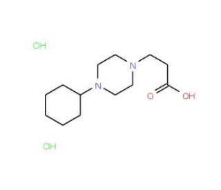 3-(4-Cyclohexyl-piperazin-1-yl)-propionic acid dihydrochloride - chemical structure image