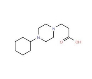 3-(4-Cyclohexyl-piperazin-1-yl)-propionic acid - chemical structure image