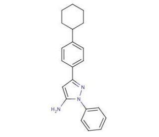 3-(4-cyclohexylphenyl)-1-phenyl-1H-pyrazol-5-amine - chemical structure image