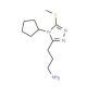 3-[4-cyclopentyl-5-(methylthio)-4H-1,2,4-triazol-3-yl]propan-1-amine - chemical structure image