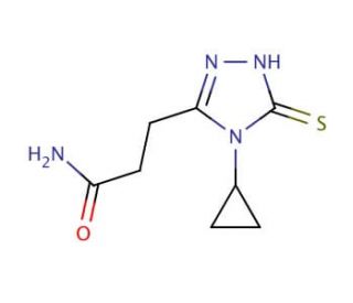 3-(4-cyclopropyl-5-mercapto-4H-1,2,4-triazol-3-yl)propanamide - chemical structure image