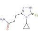 3-(4-cyclopropyl-5-mercapto-4H-1,2,4-triazol-3-yl)propanamide - chemical structure image