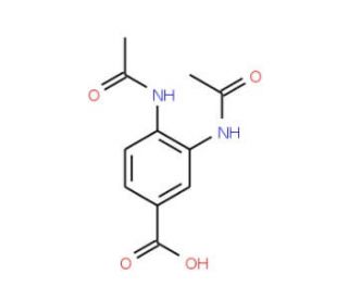 3,4-Diacetamidobenzoic acid (CAS 205873-56-9) - chemical structure image