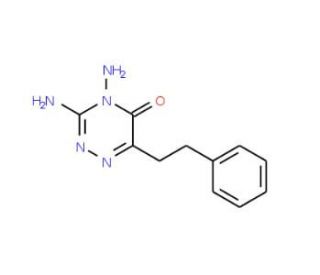 3,4-diamino-6-(2-phenylethyl)-1,2,4-triazin-5(4H)-one - chemical structure image