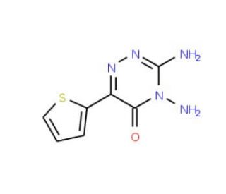 3,4-diamino-6-thien-2-yl-1,2,4-triazin-5(4H)-one - chemical structure image