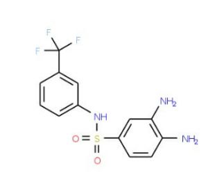 3,4-Diamino-N-(3-trifluoromethyl-phenyl)-benzenesulfonamide - chemical structure image