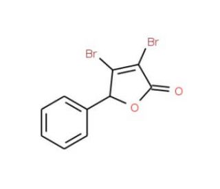 3,4-Dibromo-5-phenyl-2(5H)-furanone (CAS 72857-86-4) - chemical structure image