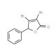 3,4-Dibromo-5-phenyl-2(5H)-furanone (CAS 72857-86-4) - chemical structure image