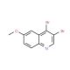 3,4-Dibromo-6-methoxyquinoline (CAS 924279-08-3) - chemical structure image
