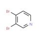 3,4-Dibromopyridine (CAS 13534-90-2) - chemical structure image