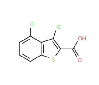 3,4-Dichloro-1-benzothiophene-2-carboxylic acid (CAS 34576-95-9) - chemical structure image