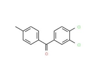 3,4-Dichloro-4&prime;-methylbenzophenone (CAS 125016-15-1) - chemical structure image