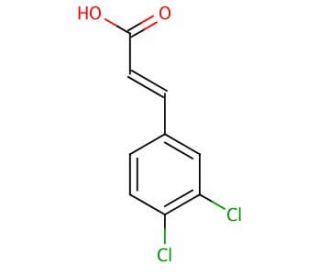 3,4-Dichlorocinnamic acid (CAS 1202-39-7) - chemical structure image