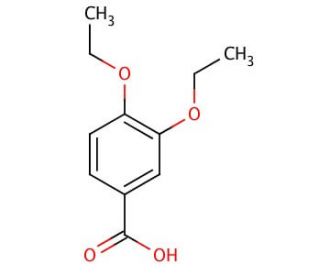 3,4-Diethoxybenzoic acid (CAS 5409-31-4) - chemical structure image
