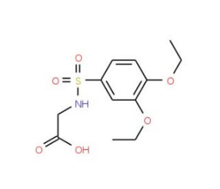 {[(3,4-diethoxyphenyl)sulfonyl]amino}acetic acid - chemical structure image