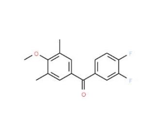 3,4-Difluoro-3&prime;,5&prime;-dimethyl-4&prime;-methoxybenzophenone (CAS 845781-08-0) - chemical structure image