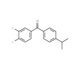3,4-Difluoro-4&prime;-iso-propylbenzophenone (CAS 845781-00-2) - chemical structure image