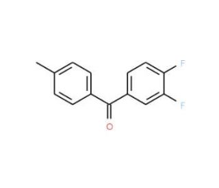 3,4-Difluoro-4&prime;-methylbenzophenone (CAS 157165-29-2) - chemical structure image