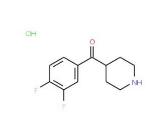 (3,4-Difluoro-phenyl)-piperidin-4-yl-methanone HCl (CAS 140235-26-3) - chemical structure image