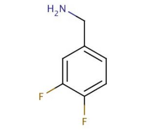 3,4-Difluorobenzylamine (CAS 72235-53-1) - chemical structure image