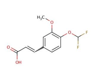 3-(4-Difluoromethoxy-3-methoxy-phenyl)-acrylic acid (CAS 324579-78-4) - chemical structure image