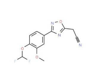 {3-[4-(difluoromethoxy)-3-methoxyphenyl]-1,2,4-oxadiazol-5-yl}acetonitrile - chemical structure image
