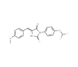 3-[4-(difluoromethoxy)phenyl]-5-[(4-methoxyphenyl)methylidene]-2-sulfanylideneimidazolidin-4-one - chemical structure image