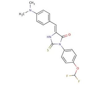 3-[4-(difluoromethoxy)phenyl]-5-{[4-(dimethylamino)phenyl]methylidene}-2-sulfanylideneimidazolidin-4-one - chemical structure