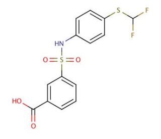 3-(4-Difluoromethylsulfanyl-phenylsulfamoyl)-benzoic acid - chemical structure image