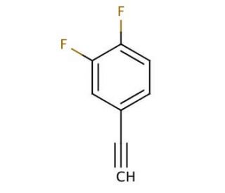 3,4-Difluorophenylacetylene (CAS 143874-13-9) - chemical structure image