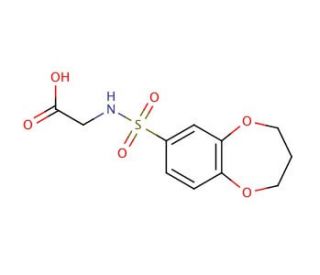 [(3,4-dihydro-2H-1,5-benzodioxepin-7-ylsulfonyl)amino]acetic acid - chemical structure image