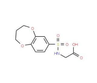(3,4-Dihydro-2H-benzo[b][1,4]dioxepine-7-sulfonylamino)-acetic acid - chemical structure image