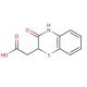 3,4-Dihydro-3-oxo-2H-(1,4)-benzothiazin-2-ylacetic acid (CAS 6270-74-2) - chemical structure image