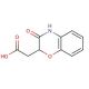 3,4-Dihydro-3-oxo-2H-(1,4)-benzoxazin-2-yl-acetic acid (CAS 106660-11-1) - chemical structure image