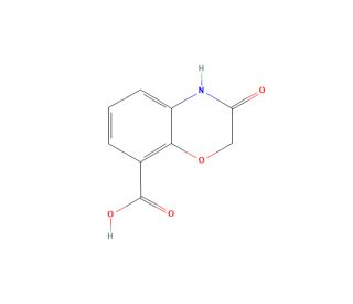 3,4-Dihydro-3-oxo-2H-1,4-benzoxazine-8-carboxylic acid (CAS 208772-72-9) - chemical structure image
