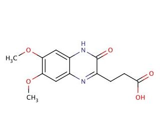 3,4-Dihydro-6,7-dimethoxy-3-oxo-2-quinoxalinepropanoic Acid - chemical structure image